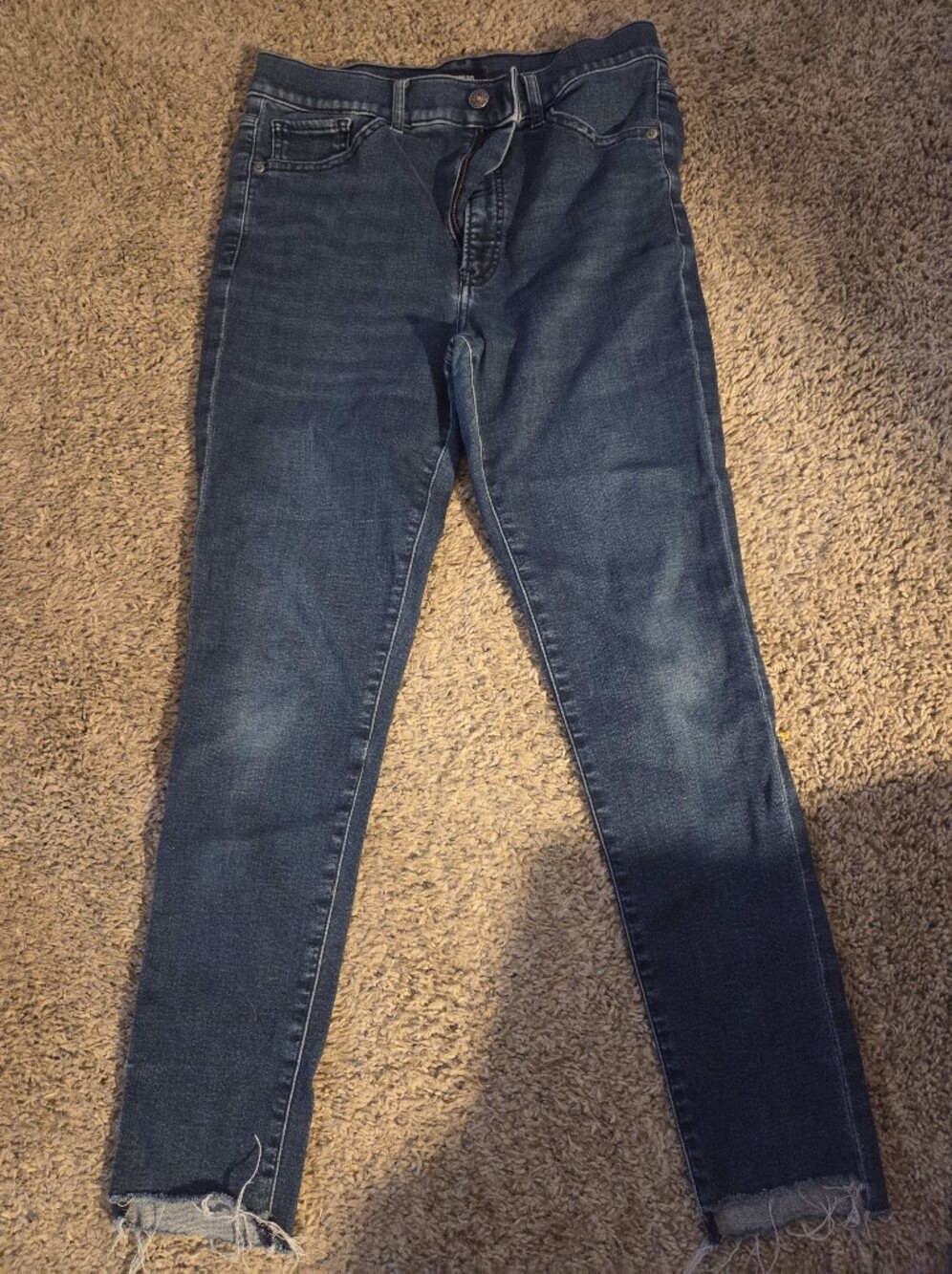 Express Women's Skinny Jeans - Dark Blue